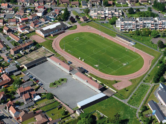 Vue aérienne du complexe Coubertin.